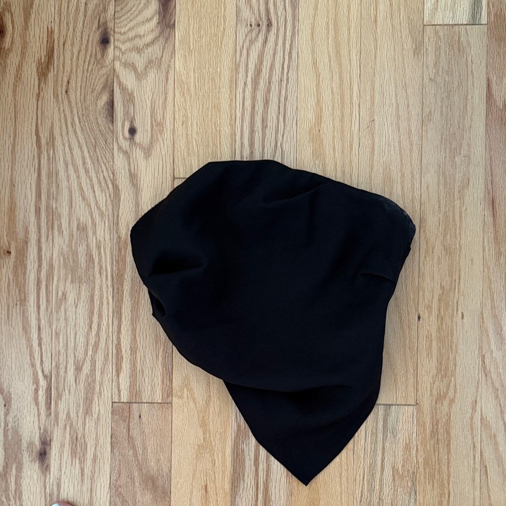 Zara Black Women's Strapless Crop Top